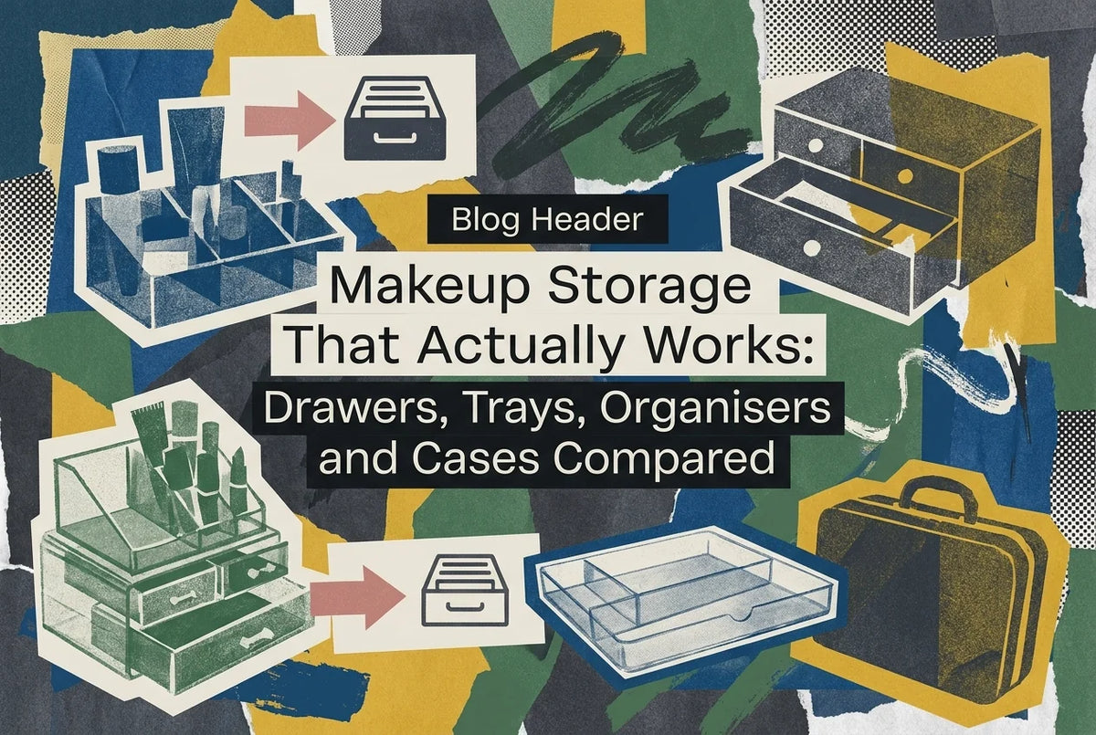 Professional header image for comparison analysis: Makeup Storage That Actually Works: Drawers, Trays, Organ...