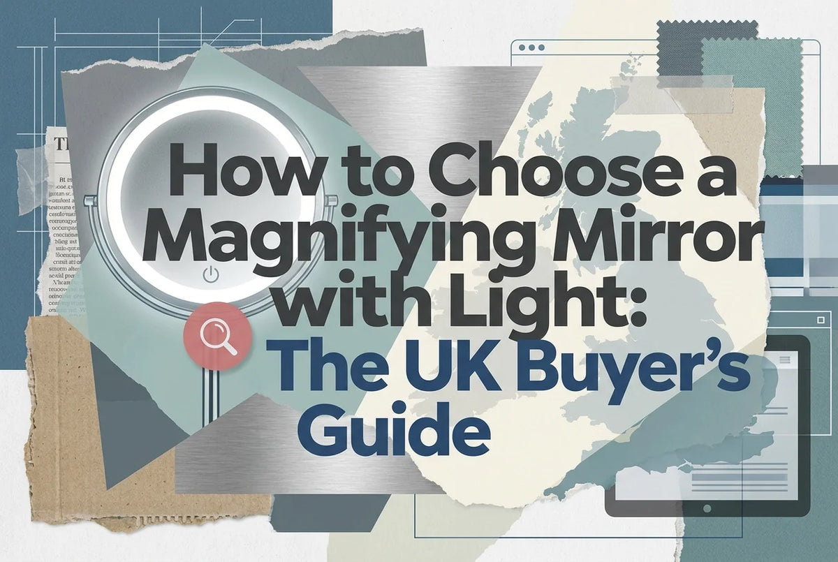 Professional header image for list-based article: How to Choose a Magnifying Mirror with Light: The UK Buye...
