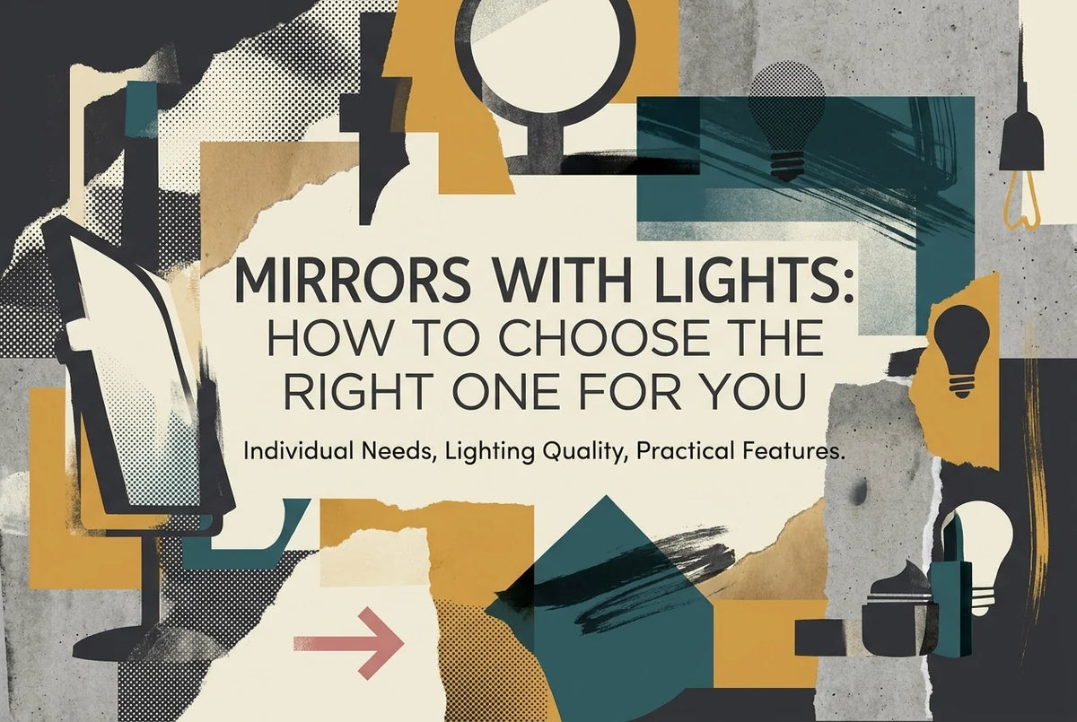 Professional header image for list-based article: Mirrors with Lights: How to Choose the Right One for You