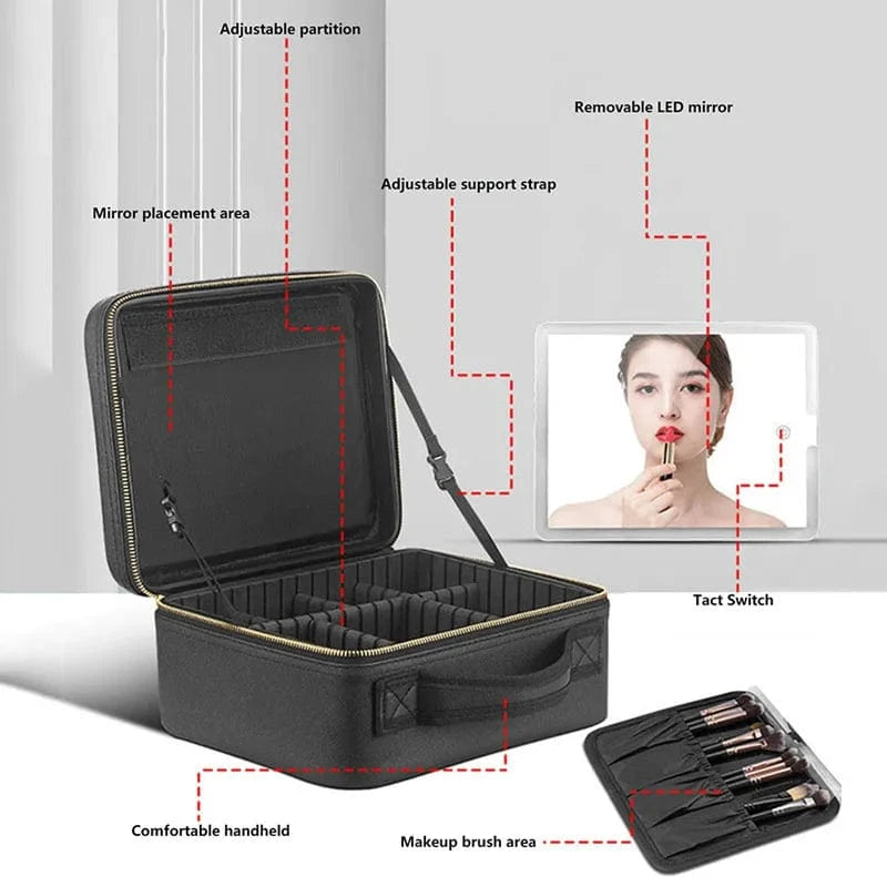 Glow and Stow LED Makeup Case