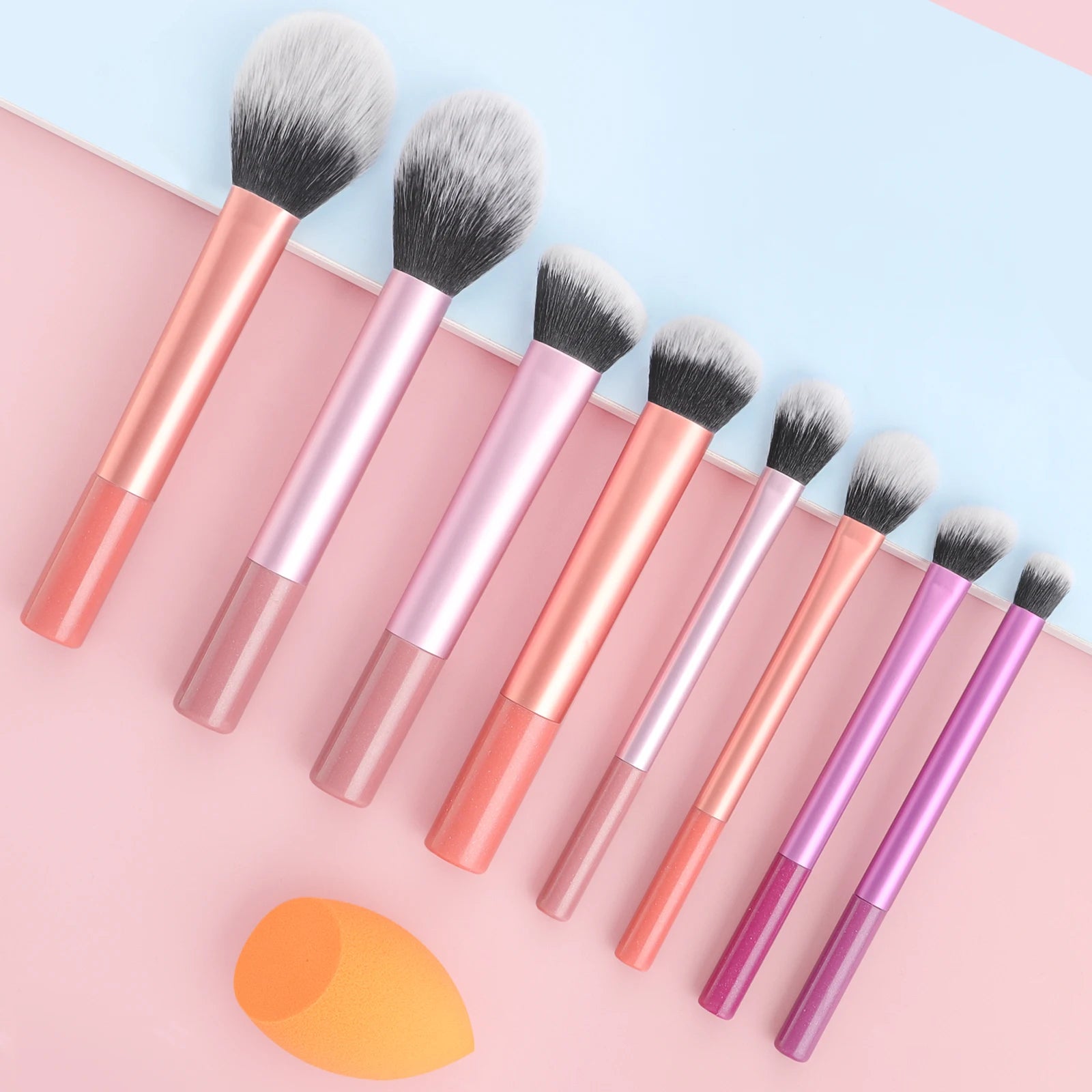 8-Piece Makeup Brush Set with Blender