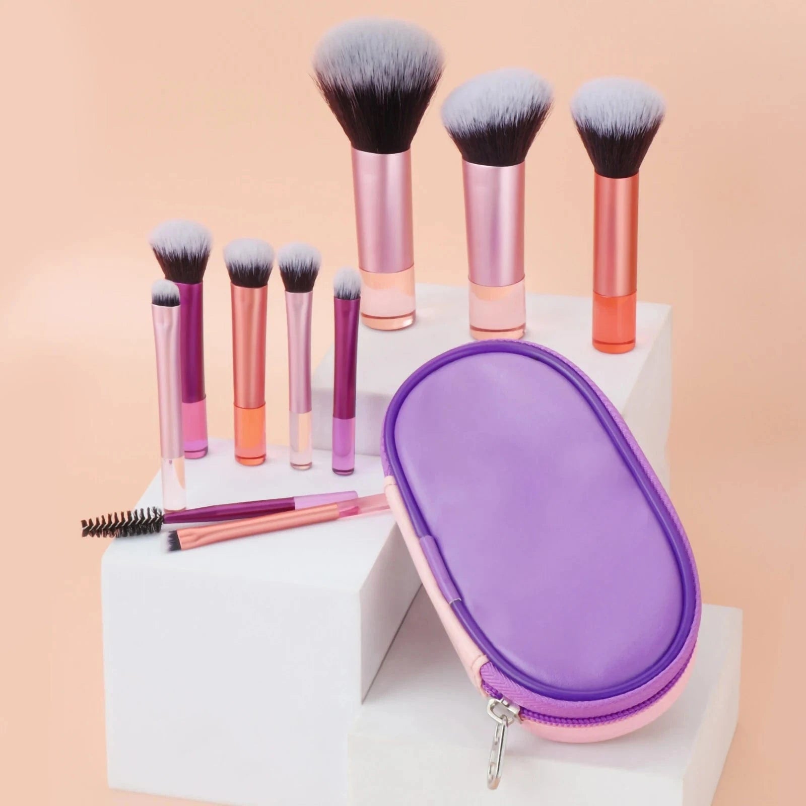 Glow and Stow Mini Travel Makeup Brush Set