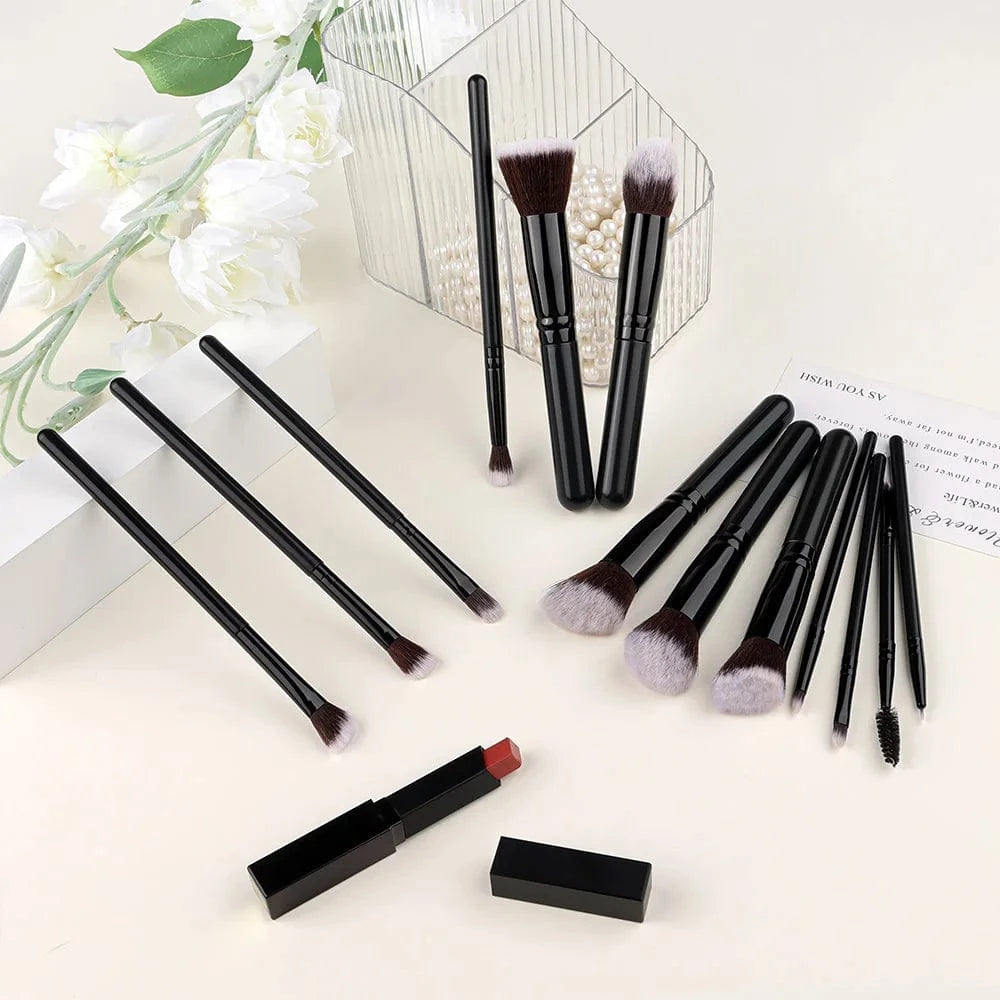 Glow and Stow Professional Makeup Brush Set 14-Piece