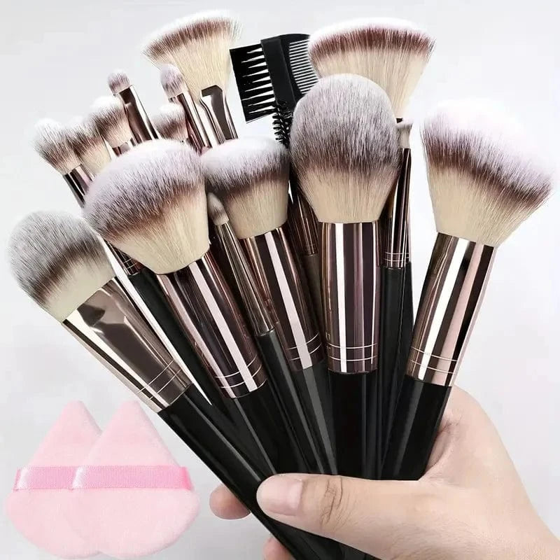 Glow and Stow Professional Makeup Brush Set 20-Piece